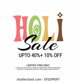 Vector illustration of a Banner for Happy Holi.