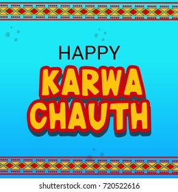 Vector illustration of a Banner for Happy Karwa Chauth.