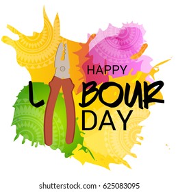 Vector illustration of a Banner for Happy Labour Day.