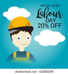 Vector illustration of a Banner for Happy Labour Day.