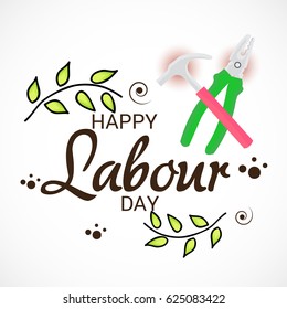 Vector illustration of a Banner for Happy Labour Day.