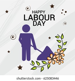 Vector illustration of a Banner for Happy Labour Day.