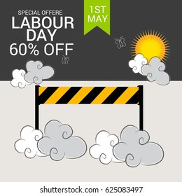 Vector illustration of a Banner for Happy Labour Day.