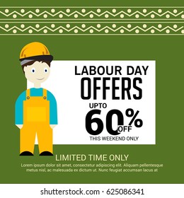 Vector illustration of a Banner for Happy Labour Day.