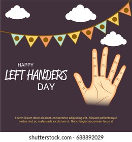 Vector illustration of a Banner for Happy Left Handers Day.