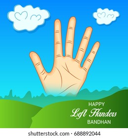 Vector illustration of a Banner for Happy Left Handers Day.