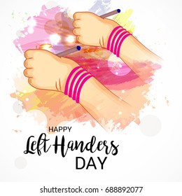 Vector illustration of a Banner for Happy Left Handers Day.