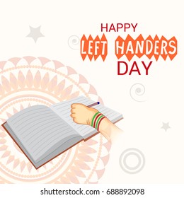 Vector illustration of a Banner for Happy Left Handers Day.