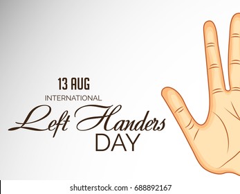 Vector illustration of a Banner for Happy Left Handers Day.