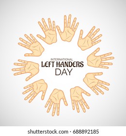 Vector illustration of a Banner for Happy Left Handers Day.