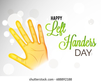 Vector illustration of a Banner for Happy Left Handers Day.