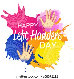 Vector illustration of a Banner for Happy Left Handers Day.