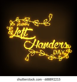 Vector illustration of a Banner for Happy Left Handers Day.