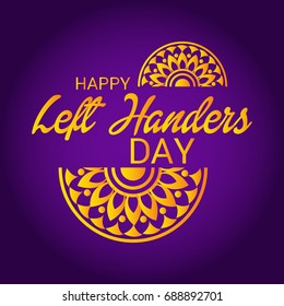 Vector illustration of a Banner for Happy Left Handers Day.