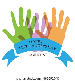 Vector illustration of a Banner for Happy Left Handers Day.