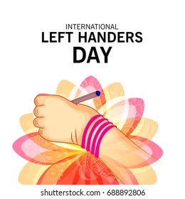 Vector illustration of a Banner for Happy Left Handers Day.