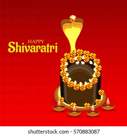 Vector illustration of a Banner for Happy Maha Shivaratri.