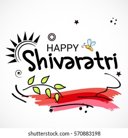 Vector illustration of a Banner for Happy Maha Shivaratri.