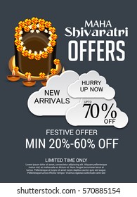 Vector illustration of a Banner for Happy Maha Shivaratri.