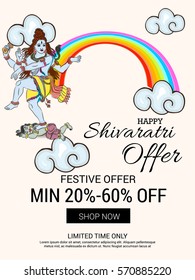 Vector illustration of a Banner for Happy Maha Shivaratri.