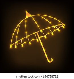 Vector illustration of a Banner for Happy Monsoon.