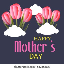 Vector illustration of a Banner for Happy Mothers Day.