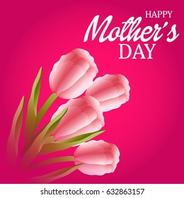 Vector illustration of a Banner for Happy Mothers Day.