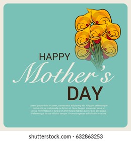 Vector illustration of a Banner for Happy Mothers Day.
