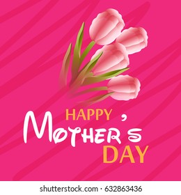 Vector illustration of a Banner for Happy Mothers Day.