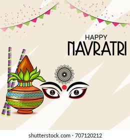 Vector illustration of a Banner for Happy Navratri with Maa Durga.
flyer