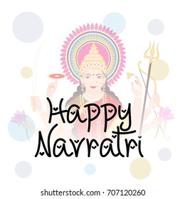 Vector illustration of a Banner for Happy Navratri with Maa Durga.
flyer