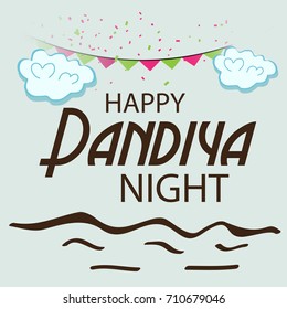 Vector illustration of a Banner for Happy Navratri with Maa Durga.
