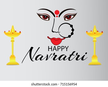 Vector illustration of a Banner for Happy Navratri.