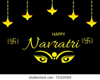 Vector illustration of a Banner for Happy Navratri.