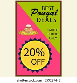 Vector illustration of a Banner for Happy Pongal.