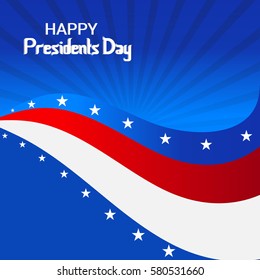 Vector illustration of a Banner For Happy Presidents Day.