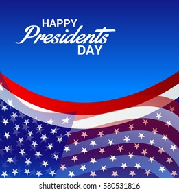 Vector illustration of a Banner For Happy Presidents Day.