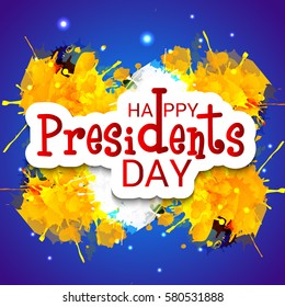 Vector illustration of a Banner For Happy Presidents Day.