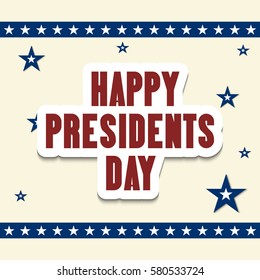 Vector illustration of a Banner For Happy Presidents Day.