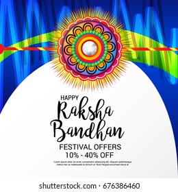 Vector illustration of a Banner for Happy Raksha Bandhan.