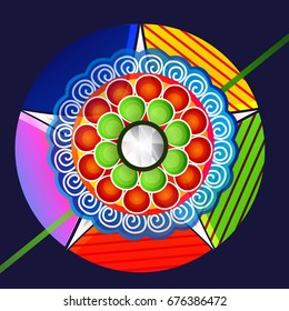 Vector illustration of a Banner for Happy Raksha Bandhan.