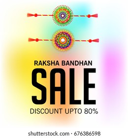 Vector illustration of a Banner for Happy Raksha Bandhan.