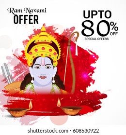 Vector illustration of a Banner for Happy Ram Navami.