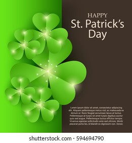 Vector illustration of a Banner for Happy Saint Patrick's Day.