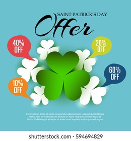 Vector illustration of a Banner for Happy Saint Patrick's Day.