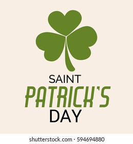 Vector illustration of a Banner for Happy Saint Patrick's Day.