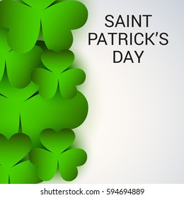 Vector illustration of a Banner for Happy Saint Patrick's Day.