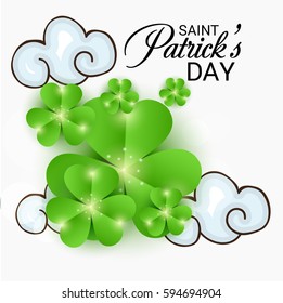 Vector illustration of a Banner for Happy Saint Patrick's Day.