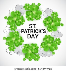 Vector illustration of a Banner for Happy Saint Patrick's Day.