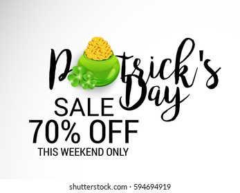 Vector illustration of a Banner for Happy Saint Patrick's Day.